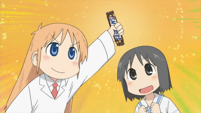 Hakase and her Snickers bar from Nichijou