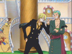 Animated GIF of a fight scene from One Piece ワンピース