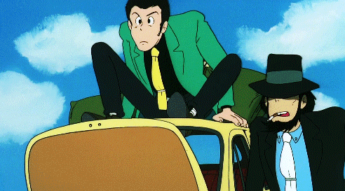Animated scene from The Castle of Cagliostro, co-written and directed by Hayao Miyazaki in 1979