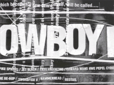 The opening titles from Cowboy Bebop, 1998
