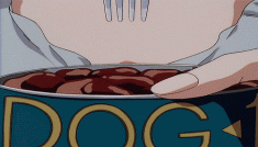 Dog food! Cowboy Bebop is all about the food, or rather always being hungry