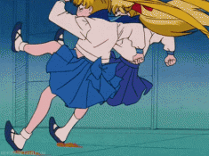 Aino Minako and Usagi Tsukino just can’t stop – sailor moon animated gif