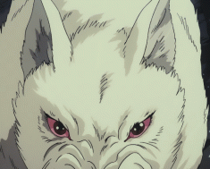 Animated GIF of the Wolf from Princess Mononoke もののけ姫