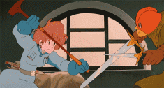 Animated gif Hayao Miyazaki’s 1984 film Nausicaä of the Valley of the Wind