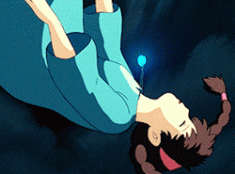 Castle in the Sky – Sheeta floating – animated GIF
