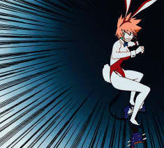 FLCL (Fooly Cooly) reference to the Daicon 4 animation – animated gif