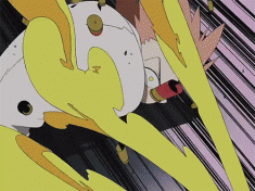 FLCL fight scene animated gif
