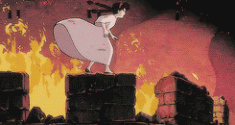 Hayao Miyazaki’s Laputa Castle in the Sky – Studio Ghibli – animated GIF