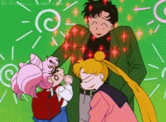 Sailor Moon is not happy with Rini – animated gif