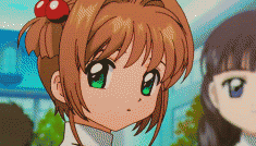 Sakura is like the cutest girl ever – animated gif