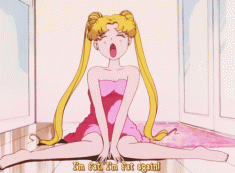 Usagi Tsukino is upset about that diet – sailor moon animated gif