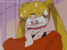 Usagi is a bit stressed today – sailor moon animated gif