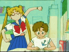 Usagi  is a little bit angry – sailor moon animated gif