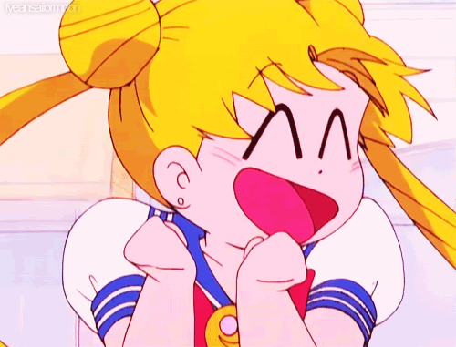 Usagi is always enthusiastic! sailor moon animated gif