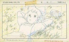 animation layout art for Hayao Miyazaki’s 1989 film Kiki’s Delivery Service 魔女の宅急便