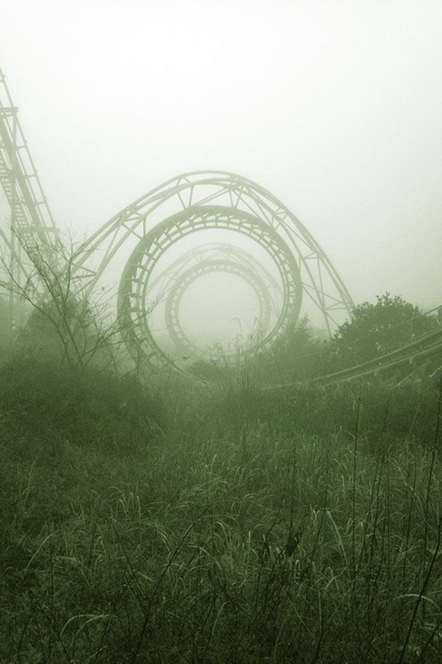 Abandoned roller coaster at Nara Dreamland in Japan