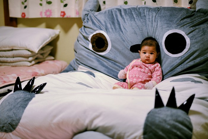I love my BIG Totoro bed! ♥ ♥ ♥ ♥ ♥
