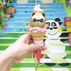 Too kawaii for an icecream! Panda-themed soft serve from Chinatown. 🐼🍦Photo by J ...