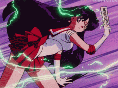 sailor mars and her calling card – sailor moon animted gif