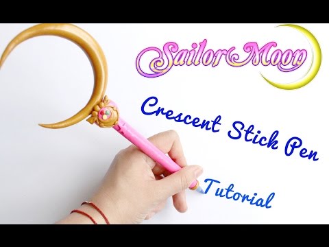 Sailor Moon Crescent Stick Pen Polymer Clay Tutorial (美少女戦士セーラームーン) – YouTube Video