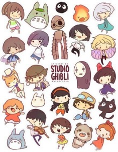 fan art: Studio Ghibli characters!