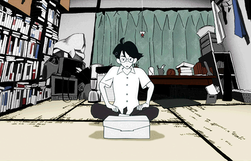 Eating a Cake – The Tatami Galaxy  四畳半神話大系 animated gif