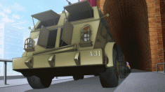 I still want to go to a tank cafe. ;_; – animated gif from Girls und Panzer