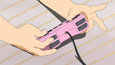 Playing a videogame – K-On! animated gif けいおん!