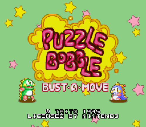 Puzzle Bobble, SNES 1995 animated gif