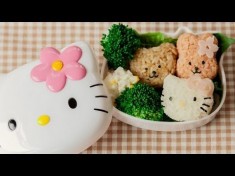 How To Make Hello Kitty Onigiri and Potato Salad! – YouTube Video