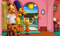 The Simpsons go anime – animated gif