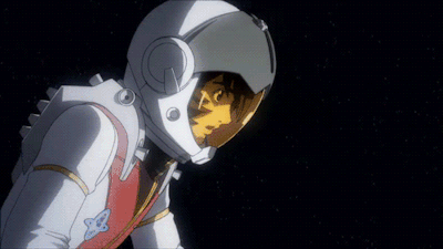 “I’m not dreaming, am I?” – “No, this isn’t a dream” Space Battleship Yamato 2199 animated gif