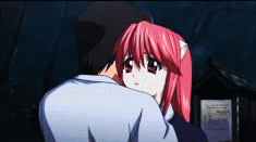 Lucy and Kouta from Elfen Lied – animated gif エルフェンリート
