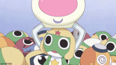 Sgt Frog reference in Lucky Star – animated gif – Dropping the Keroro Doll is the fi ...