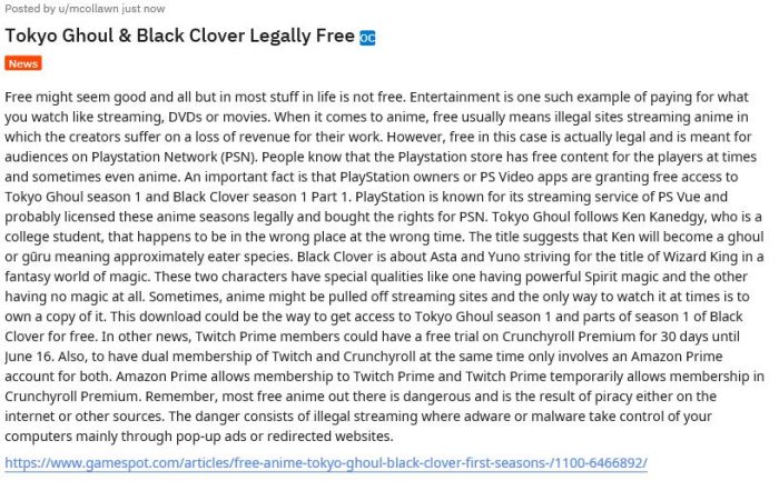 Tokyo Ghoul & Black Clover Legally Free
Jenae Sitzes and Free Anime: Tokyo Ghoul, Black Clov ...
